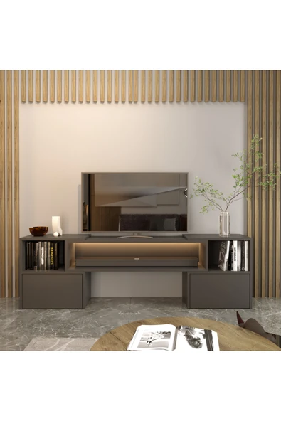 klubeconcept Köşe ve Dar alanlar için Çok Amaçlı TV ünitesi 160 cm 180 cm ürün görseli 1