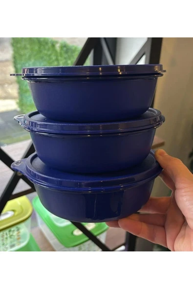Tupperware 600ml şeker kaplar 3lü ürün görseli 1
