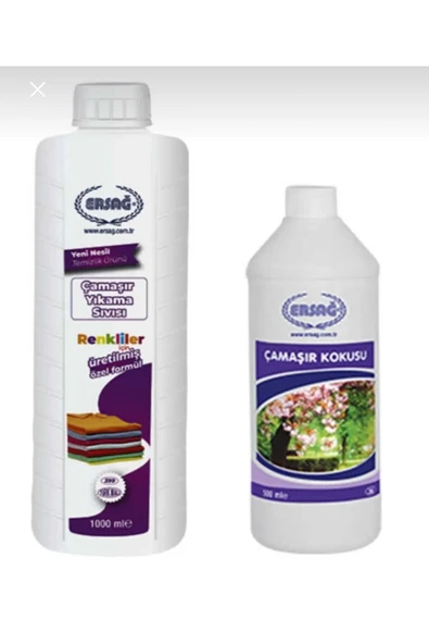 Ersağ Çamaşır Kokusu 500 Ml + Çamaşır Yıkama Sıvısı Renkliler 1000ml ürün görseli 1