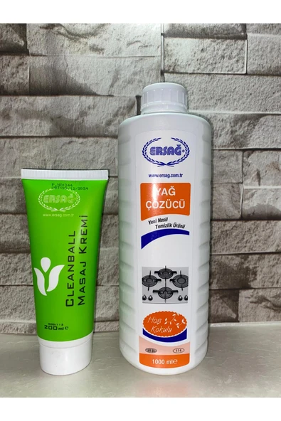 Ersağ Ersağ Cleanball Masaj Kremi 200ml Alana Yağ Çözücü 1000ML Hediye ASF ürün görseli 1