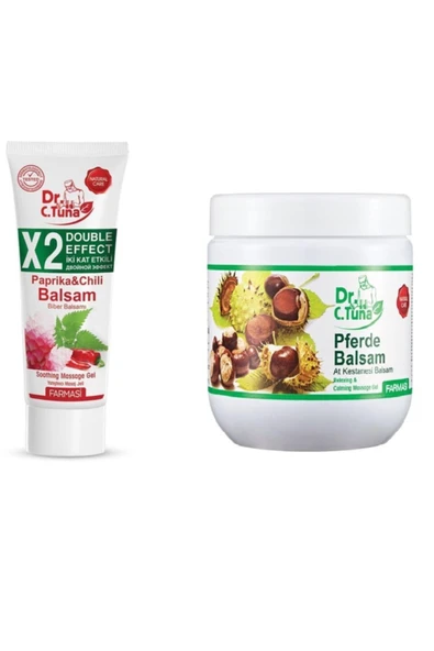 Farmasi Dr.c.tuna At Kestanesı Masaj Jeli 500 Ml + Dr. C. Tuna Biberli Balsam 125 Ml 2'li Set ürün görseli 1
