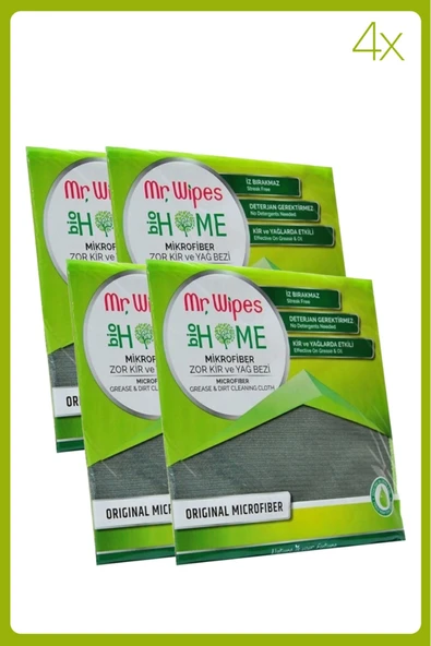 Farmasi Mr Wıpes Mikrofiber Zor Kir Ve Yağ Bezi 40x40cm 4 Adet ürün görseli 1