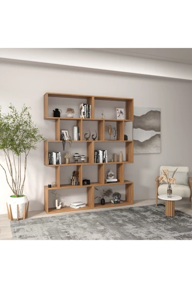 klubeconcept Modern Ahşap Modüler Kitaplık %100 MDF 150 cm ürün görseli 1