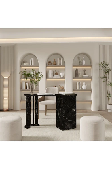 klubeconcept HÜNKÂR Mimari Kavisli Ofis Masası Çalışma Masası 150 cm ürün görseli 1