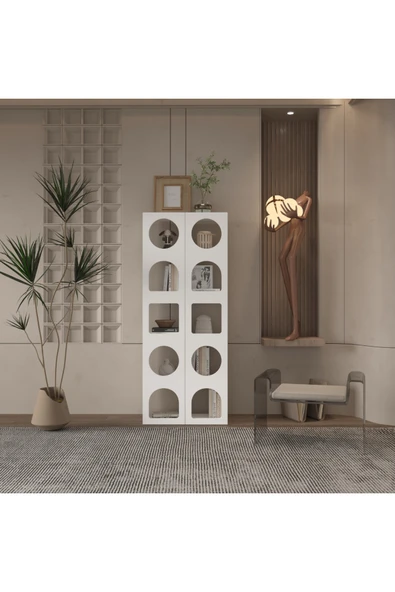 klubeconcept Kube Mono Bohem Esintili Özel Tasarım Kitaplık % 100 MDF ürün görseli 1