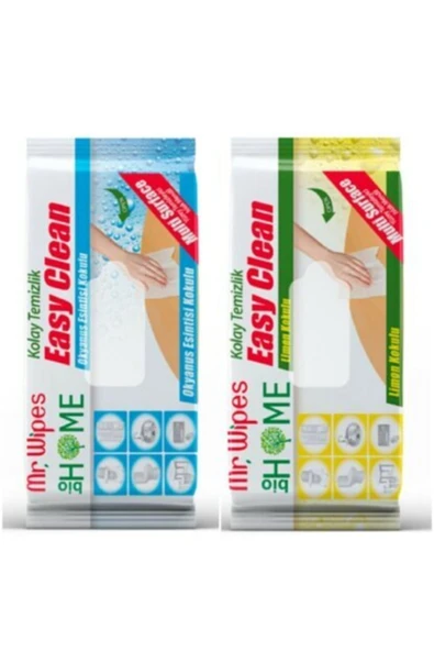 Farmasi Mr. Wipes Çok Amaçlı Yüzey Temizleme Mendili Okyanus Esintisi Ve Limon 40 Yaprak 2'li Set ürün görseli 1
