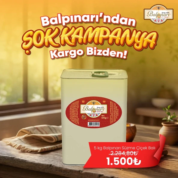Balpınarı Süzme Çiçek Balı 5 Kg Kova / Teneke ürün görseli 1