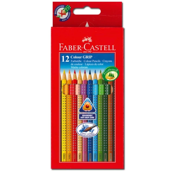 Faber-Castell Grip 2001 Kuru Boya Kalemi 12 Renk 5170112412000 ürün görseli 1