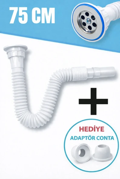 akatsuki Körüklü Lavabo Evye Sifonu 75 cm - Resim 3
