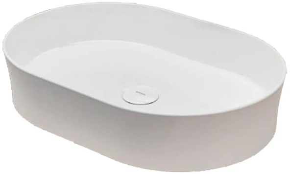 Bocchi Vessel Oval Lavabo 55x38 cm Parlak Beyaz 1521-001-0125 ürün görseli 1