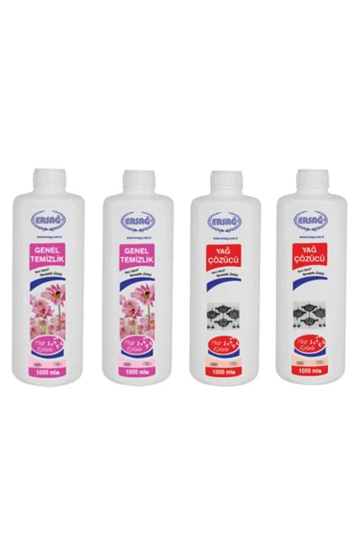 Ersağ Genel Temizlik * 2 Adet + Yağ Çöz * 2 Adet * 1000 Ml. ürün görseli 1
