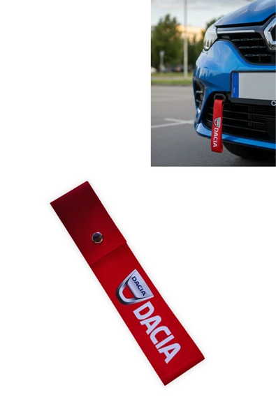 Dacia Uyumlu Çıt Çıtlı Tampon Dili Çeki İpi - Spor Görünümlü Oto Tampon Sticker & Arma Aksesuar ürün görseli 1