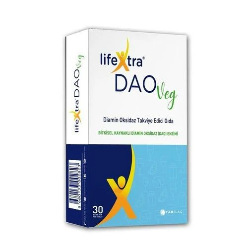 LifeXtra DAOVeg Diamin Oksidaz Takviye Edici Gıda 30 Tablet ürün görseli 1