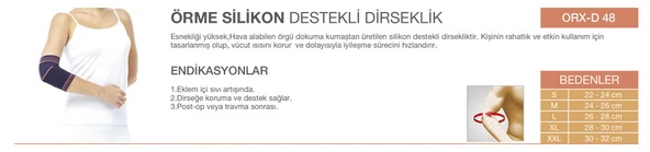 ORLEX Örme Silikon Destekli Dirseklik ORX-D48 - Resim 2