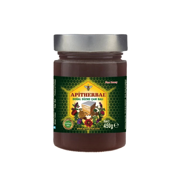 Apitherbal Doğal Süzme Çam Balı 450 g ürün görseli 1