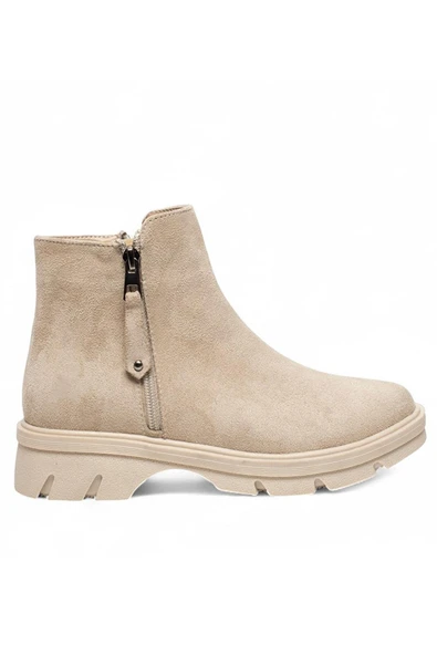 Bluefeet Bej Termal Astar Süet Kadın Bot & Bootie NSB940 ürün görseli 1