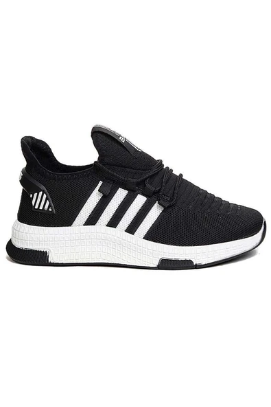 Bluefeet Axs Siyah Beyaz Triko Erkek Sneaker Spor Ayakkabı ürün görseli 1