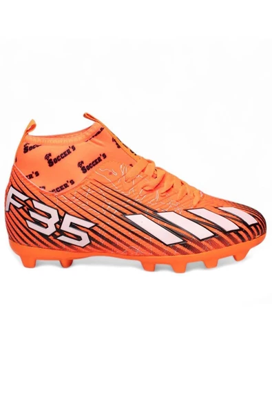 Bluefeet Bys Oranj Beyaz Erkek Futbol Krampon Ayakkabı ürün görseli 1