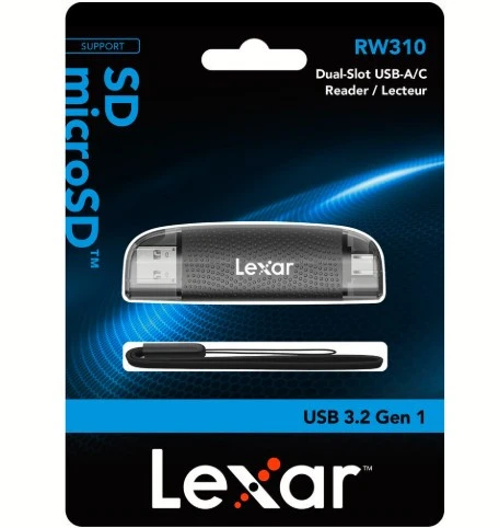Lexar LRW310X-BNBNG USB 3.1 A USB Type C microSD SD Kart Kart Okuyucu ürün görseli 1