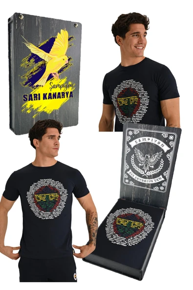 Fenerbahçe ERKEK TRIBUN MARŞ LOGO T-shirt UV Kutu Hediyeli ürün görseli 1