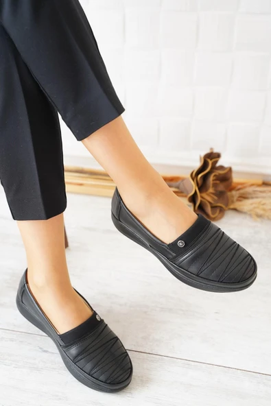 Bluefeet Siyah Büyük Numara Anne Ayakkabı HS00325 ürün görseli 1