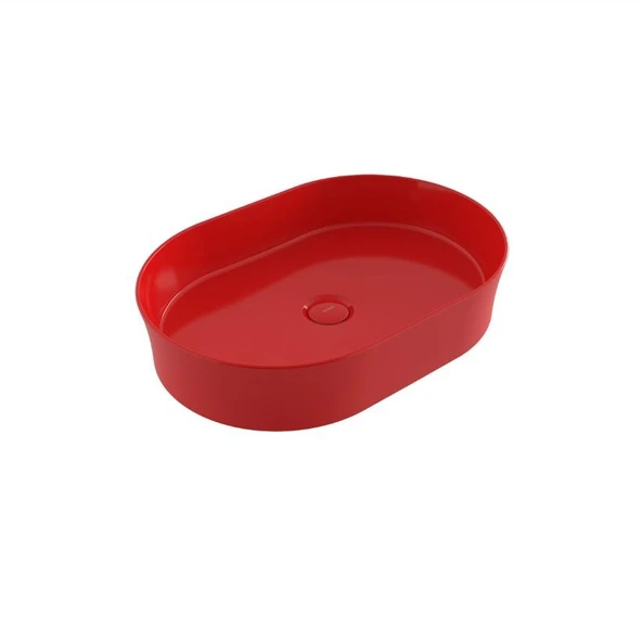 Bocchi Slim Line Oval Lavabo 55x38 cm Parlak Kırmızı 1521-019-0125 ürün görseli 1