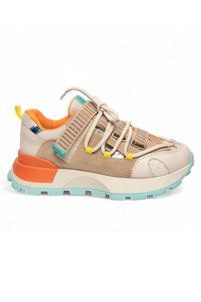 Bluefeet Nut Oranj Multi Süet Cilt Bağcıklı Spor Ayakkabı ürün görseli 1