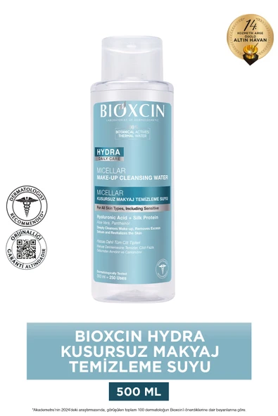 Bioxcin Hydra Micellar Makyaj Temizleme Suyu 500 ml (Hyaluronik Asit, AloeVera, Pantenol) ürün görseli 1