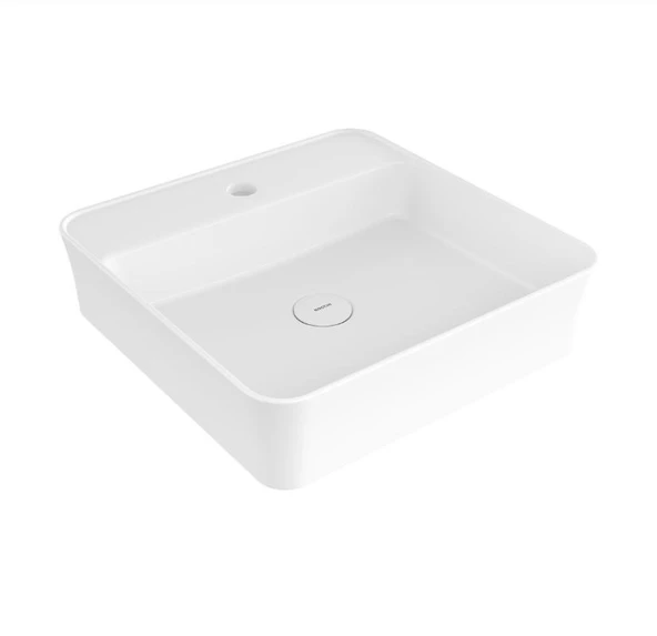 Bocchi Sottile Slim Line Kare Lavabo 45x45 cm Parlak Beyaz 1598-001-0126 ürün görseli 1