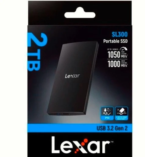Lexar 2TB SL300 USB 3.2 Gen 2 Portable SSD ürün görseli 1