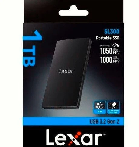 Lexar 1TB SL300 USB 3.2 Gen 2 Portable SSD ürün görseli 1