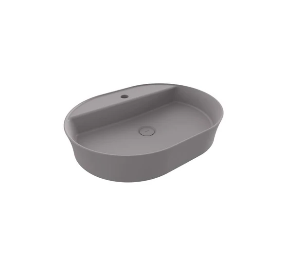 Bocchi Sottile Slim Line Oval Batarya Banklı Lavabo 60x45 cm Mat Gri 1600-006-0126 ürün görseli 1