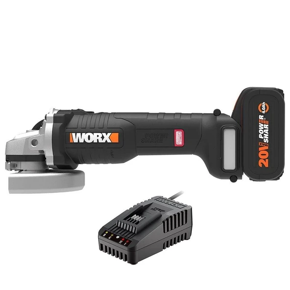 WORX WX812.9C Tek Akülü Şarjlı Avuç Taşlama 20Volt 2.0Ah. 125mm ürün görseli 1
