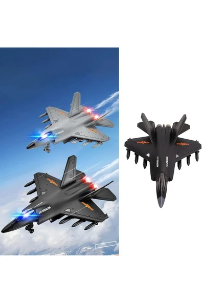 Sesli ve Işıklı Metal Savaş Uçağı J-31 Gyrfalcon Savaş Uçağı ürün görseli 1