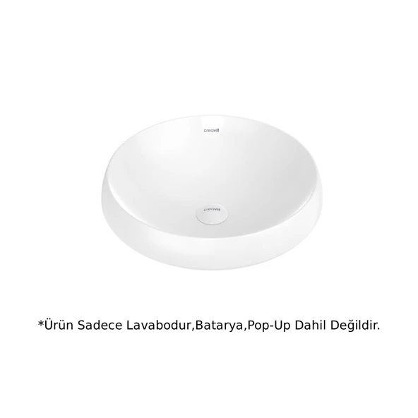 Creavit DE045 Deep Tezgah Üstü Lavabo Beyaz 45cm ürün görseli 1