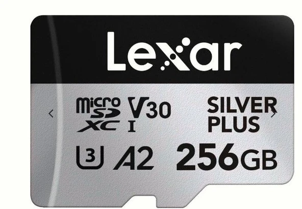 Lexar 256GB Silver Plus 205mb 4K V30 UHSI Micro SD Hafıza Kartı ürün görseli 1
