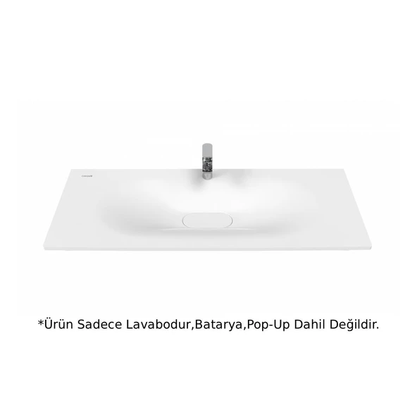 Creavit DP120 Drop Etajerli Lavabo Beyaz 120cm ürün görseli 1