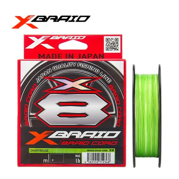 YGK X-Braid Braid Cord 8x 150m Fluo Green İp Misina ürün görseli 1