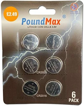PoundMax Süper Karışık CR2032 CR2025 CR2016 3 V Lityum Düğme Pil (6'lı Paket) ürün görseli 1