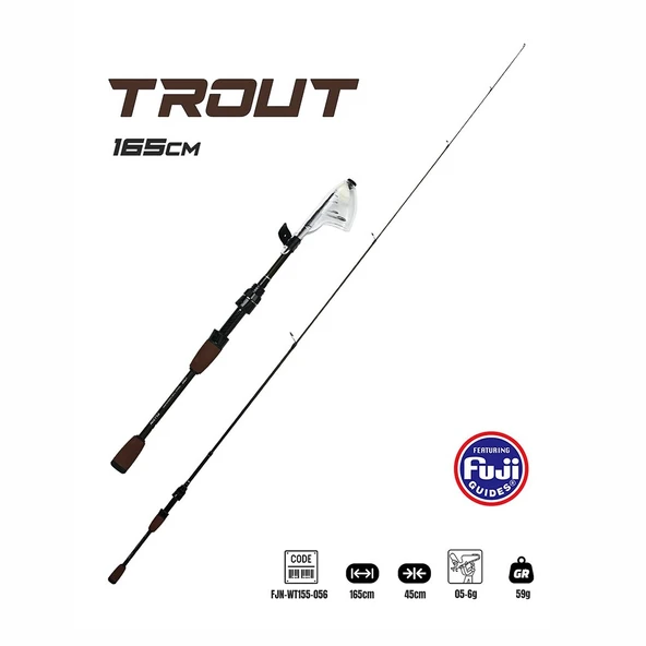 Fujin Trout 165cm 0.5-6gr Teleskopik Spin Kamışı ürün görseli 1