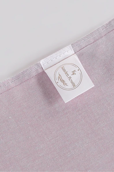 Karden Flower Solid Pamuklu Çift Kişilik Nevresim Seti - Pembe - Resim 4
