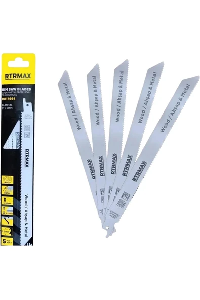 RH17664 Ahşap ve Metal İnce Profil Boru Tilki Kuyruğu Testere Ağzı 225 mm 5 Adet ürün görseli 1