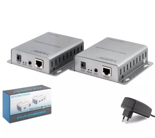 HADRON HDX1343 HDMI KVM IP Extender 200 m - Gümüş ürün görseli 1