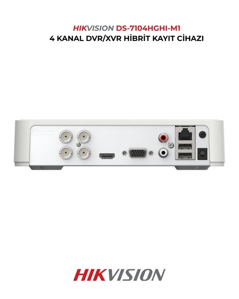 Hikvision 4 Kanal DVR DS-7104HGHI-M1 H.265+ Güvenlik Kayıt Cihazı ürün görseli 1