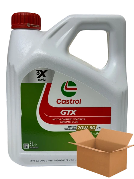 Castrol GTX LPG 20W-50 Motor Yağı 4 X 3 Litre (1 KOLİ) -ÜT ürün görseli 1