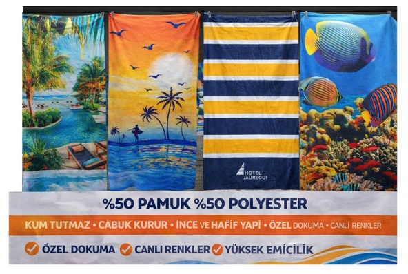 Bilmar Plaj Havlusu 70 x 140 Cm Kum Tutmaz - Hafif ve Yüksek Emici x 4 Adet ürün görseli 1