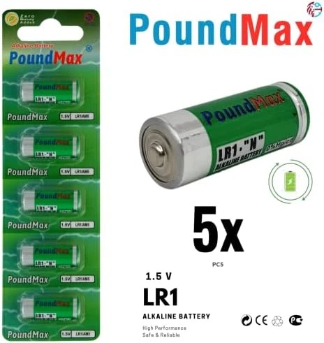 PoundMax 5 adet 910A (LR1) 1.5V Alkalin Pil ürün görseli 1