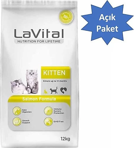 LaVital Kitten Somonlu 1.5 kg Yavru Kedi Maması Açık Mama ürün görseli 1