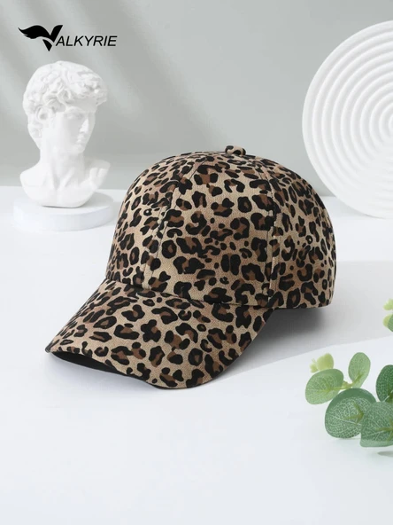 Valkyrie Leopar Desenli Şapka Kadın Erkek Ayarlanabilir Snapback Baseball Cap Spor Günlük Şapka ürün görseli 1
