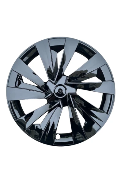 Red Lion parts Tesla Model Y Juniper (2025+) Uyumlu 19 İnç New Star / Cyber Stil Jant Kapağı Seti - Parlak Siyah ürün görseli 1
